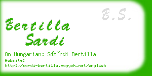 bertilla sardi business card